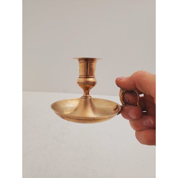 Vintage Brass Candle Holder - Brass Candlestick Holder - Brass Chamberst… - Picture 7 of 10